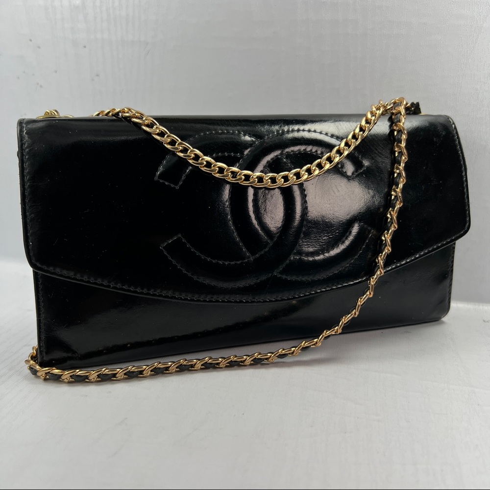 Chanel Timeless black Patent leather WOC
